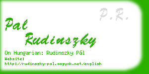 pal rudinszky business card