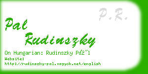 pal rudinszky business card